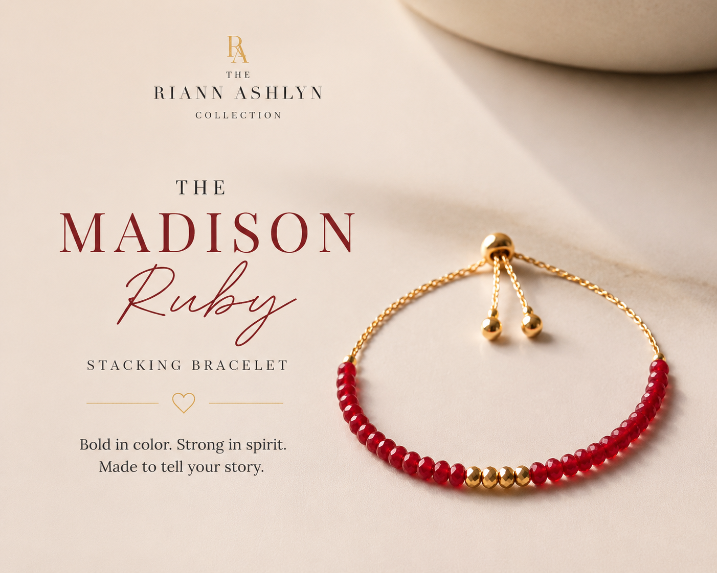 The Madison Ruby Stacking Bracelet