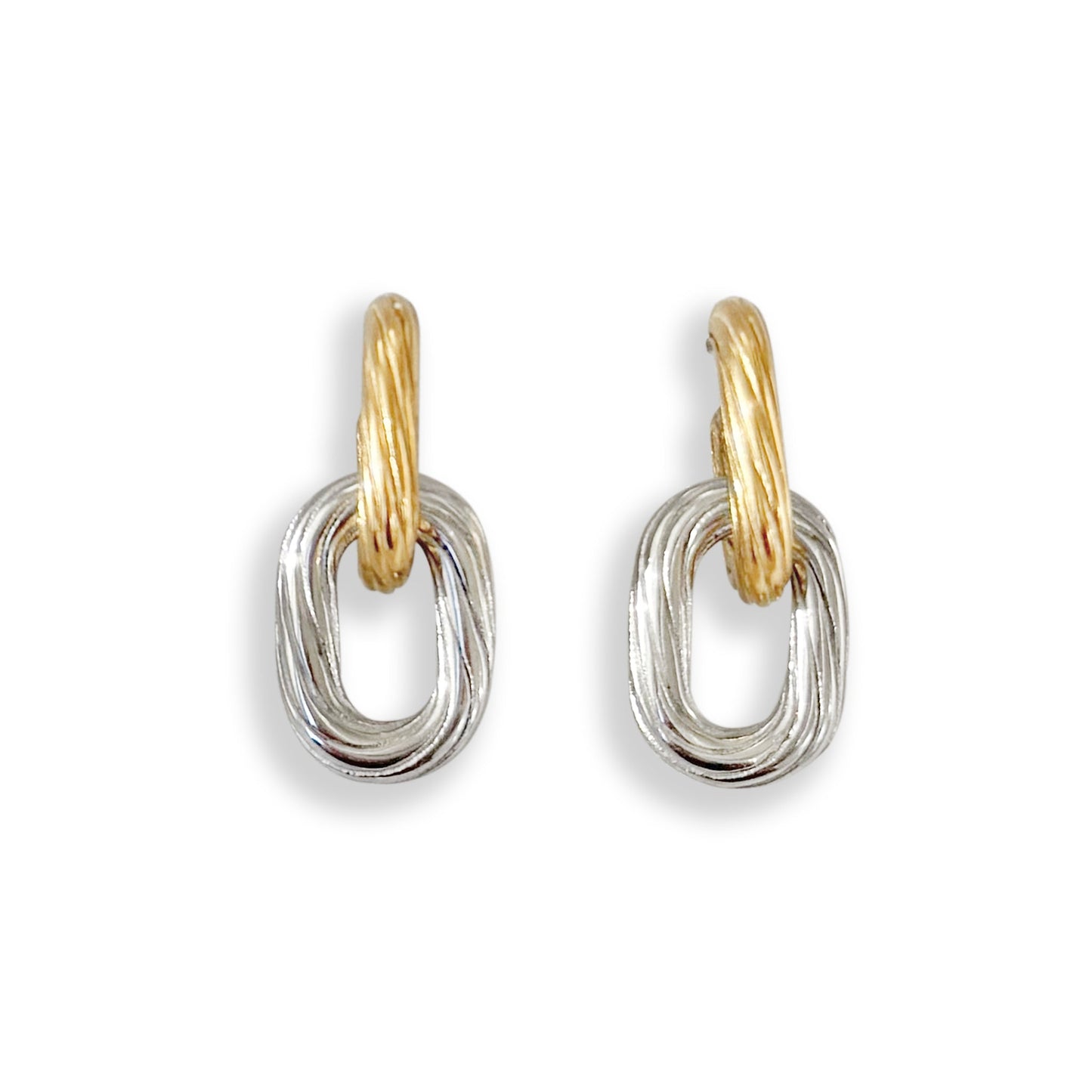 NOVA TWO TONED CHAIN EARRINGS