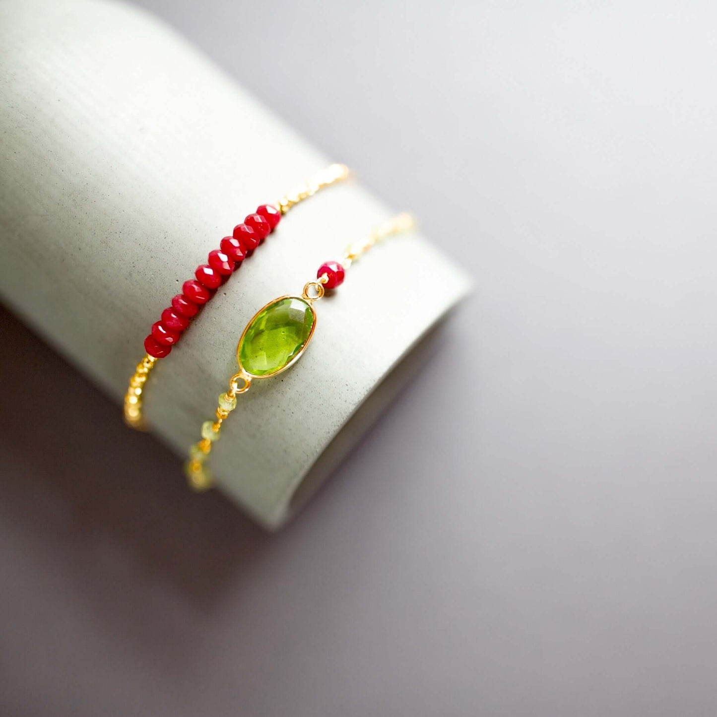 The Madison Ruby Stacking Bracelet