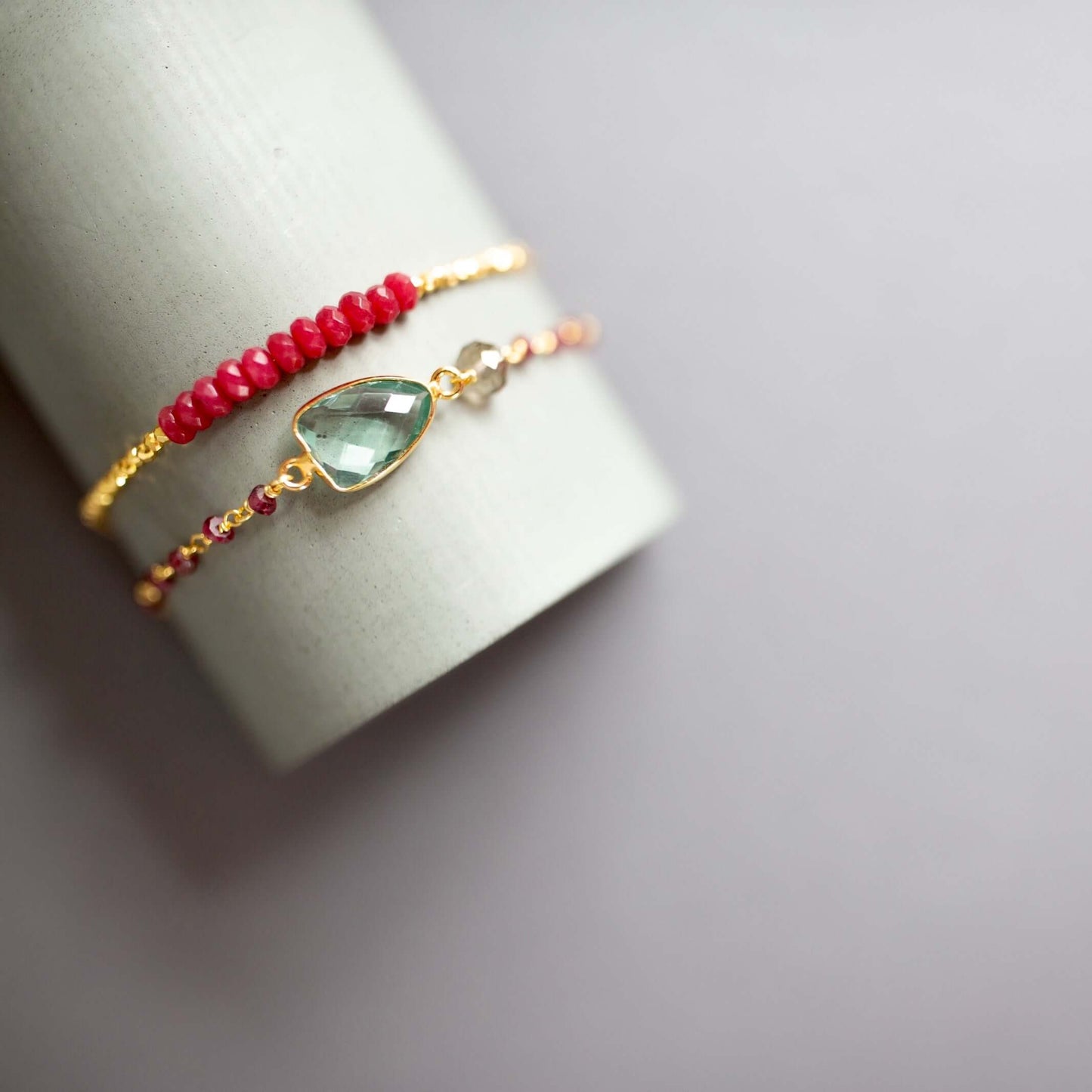 The Madison Ruby Stacking Bracelet