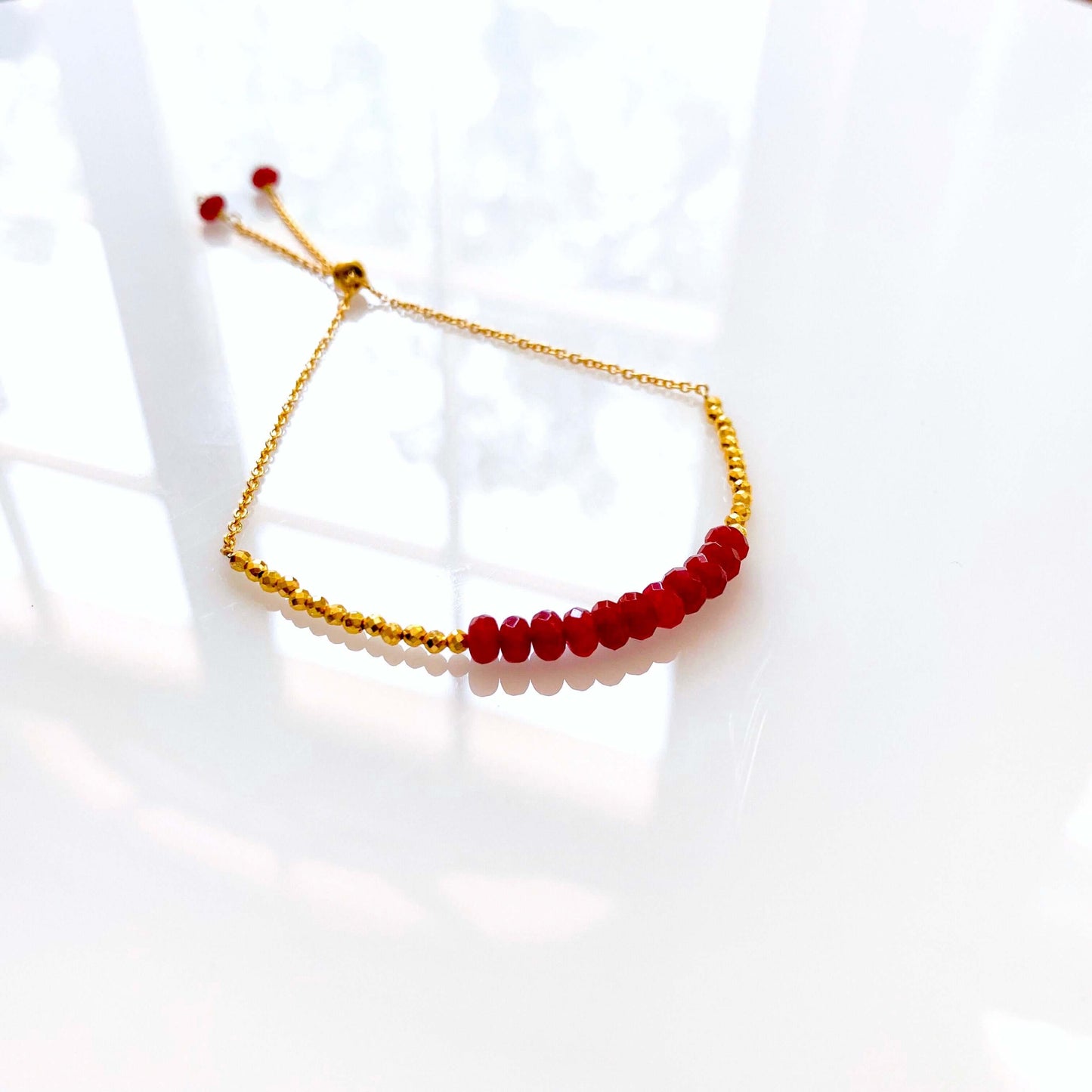 The Madison Ruby Stacking Bracelet